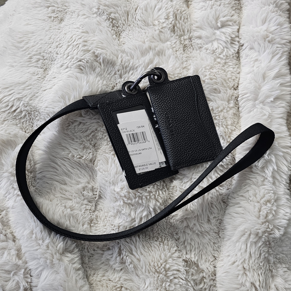 Coach Black Leather Card Holder